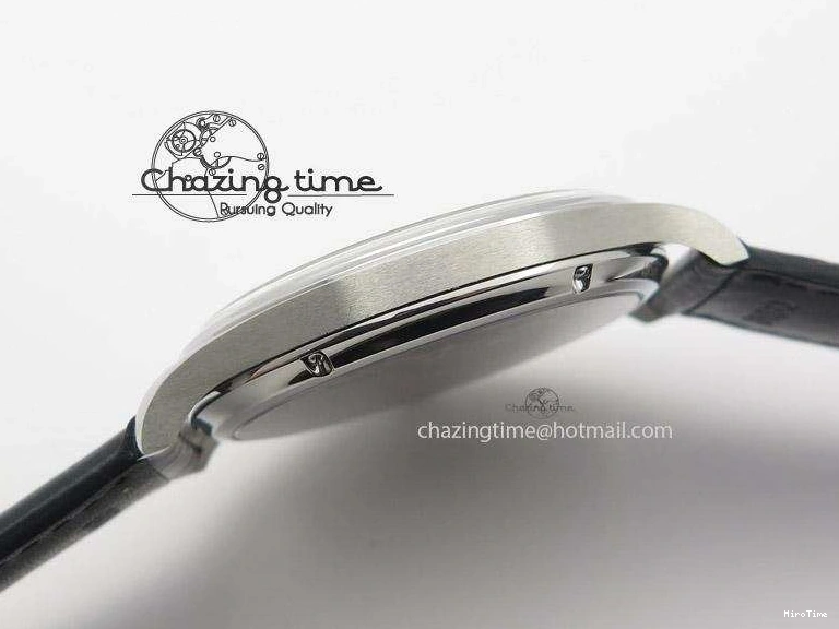 MIROTIME 0121 Portuguese IW545407 Black Dial ZF 1:1 Best Edition On Dark Blue Leather Strap DailyWear 7337